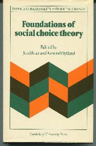 Foundations of Social Choice Theory. 