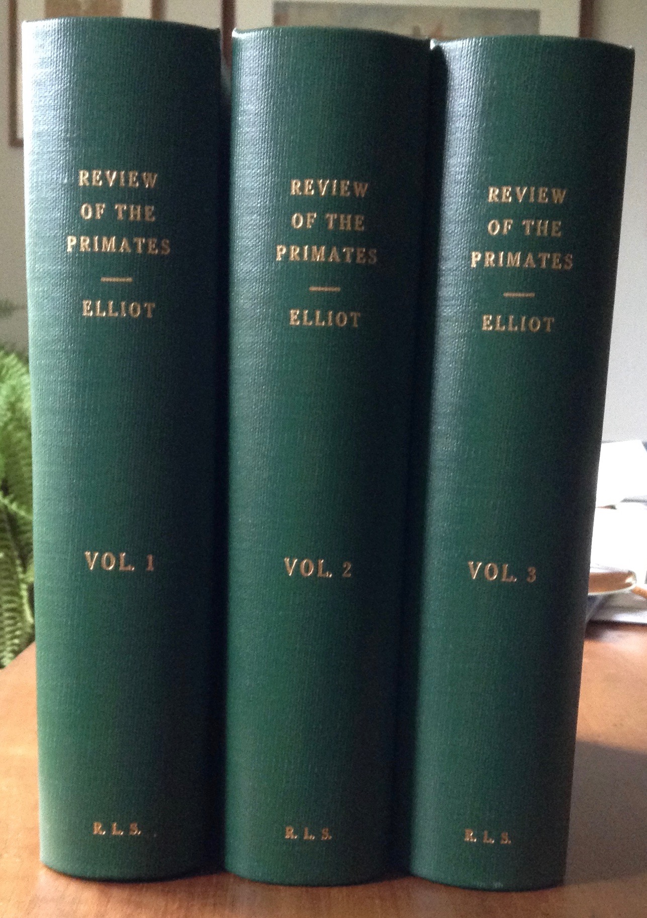 A Review of the Primates. 3 Volumes. 